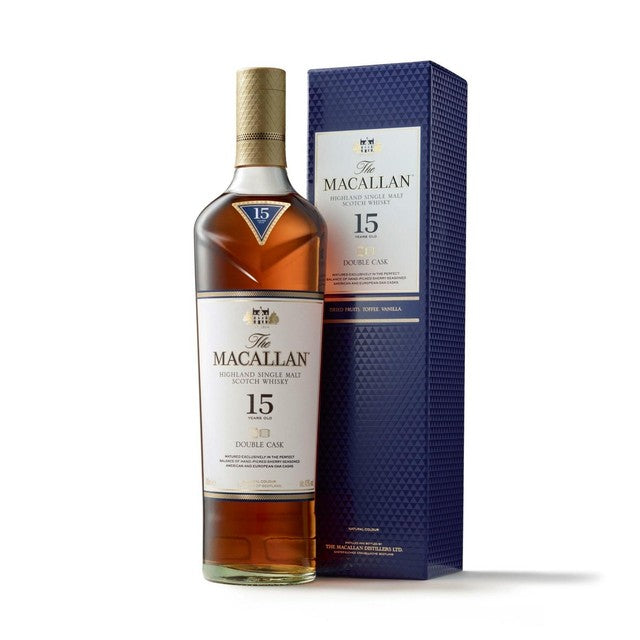 The Macallan 15 Year Old Double Cask single malt whisky 70cl (British brand)
