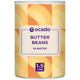 Ocado Butter Beans in Water Canned Beans 400g