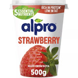 Alpro strawberry dairy-free soya yoghurt alternative 500g - British product