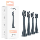 Ordo Sonic Toothbrush Heads Charcoal Grey Replacement Brush Heads 4 Pack
