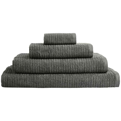 M&S Cotton Quick Dry Face Towels Charcoal Pack of 2