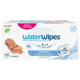 WaterWipes Sensitive Newborn Plastic Free Baby Wipes 540 Wipes