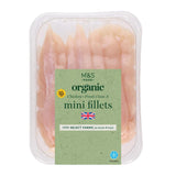 M&S organic free-range mini chicken fillets 275g, imported from the UK