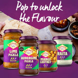 Patak's aubergine pickle 283g, imported from the UK