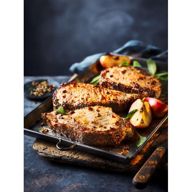 M&S pepper crusted pork loin steaks 300g, imported from the UK