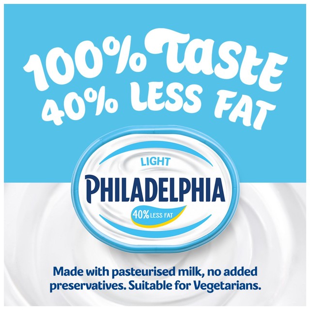Philadelphia Light cream cheese 280g, imported from the UK