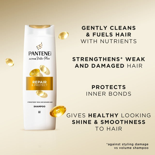 Pantene Repair & Protect travel shampoo 90ml, imported from the UK