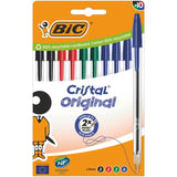 BIC Cristal Original assorted ballpoint pens box of 10 - British product