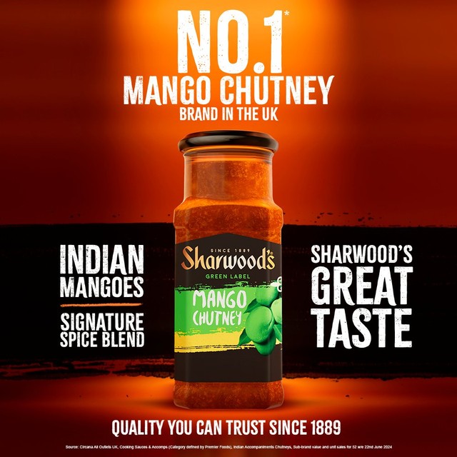 Sharwood's Green Label Mango Chutney 360g (British brand)