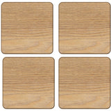 Naturals Creative Tops Oak Veneer Wooden Coasters Pack of 4