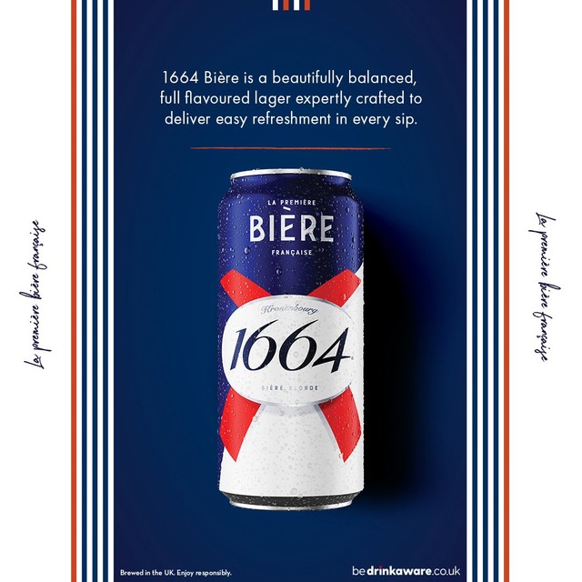 Kronenbourg 1664 Lager 4x440ml Cans, UK version