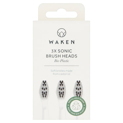Waken Sonic Toothbrush Replacement Heads White 3-Pack