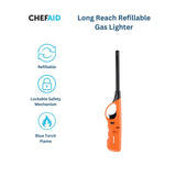 Chef Aid red long reach refillable gas lighter - British product