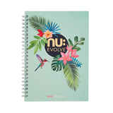 Nuco Nu Evolve Tropical A5 Wiro Notebook Green 160 pages