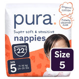 Pura Disposable Baby Nappies Size 5