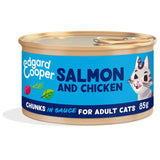 Edgard & Cooper Cat Chunks in Sauce Adult Salmon & Chicken Wet Cat Food 85g
