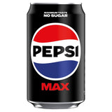 Pepsi Max sugar-free cola 24 x 330ml cans, imported from the UK