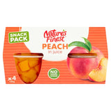 Nature's Finest Peach in Juice Fruit Pots 4 x 120g