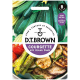 Mr Fothergills Seeds D.T. Brown Courgette All Green Bush Vegetable Seeds 20 Seeds