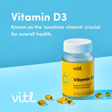 VITL Vitamin D3 Capsules 60g (British brand)