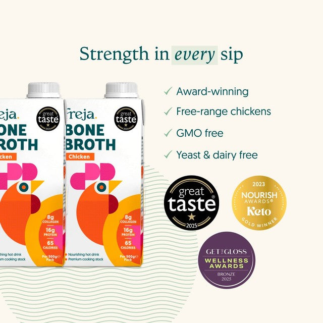 Freja chicken bone broth classic sipping 500ml - British product