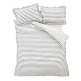 Turner Bianca Style Sisters Frill Stripe Double Duvet Cover (British brand)