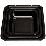 M&S Vitreous Enamel Roaster Set 3-Pack Silver