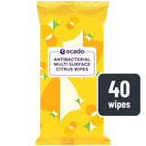 Ocado Antibacterial Multi Surface Citrus Wipes 40 Pack