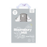 Bloomsbury Mill Organic Muslin Squares Grey White Baby Muslin Cloths 6 Pack