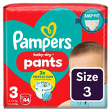 Pampers Baby-Dry Nappy Pants Size 3 (6-11kg) Essential Pack