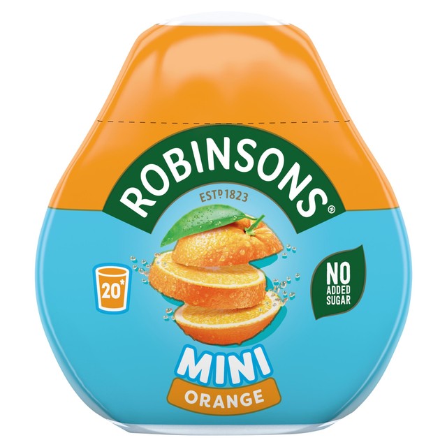Robinsons Mini Orange No Added Sugar Squash 66ml, imported from the UK