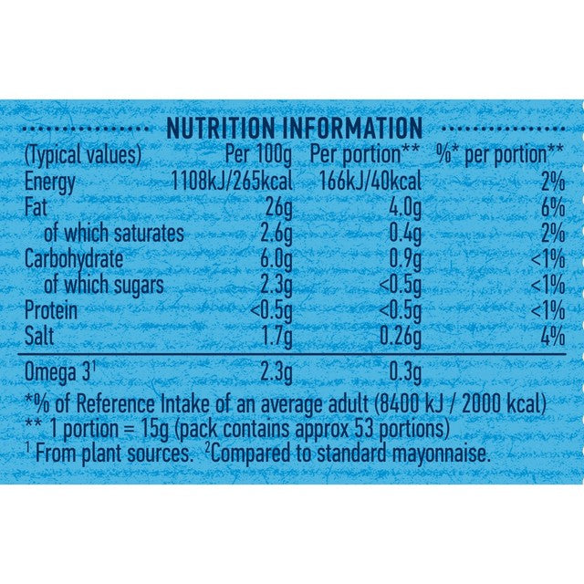 Hellmann's light reduced calorie mayonnaise 800g jar, UK version