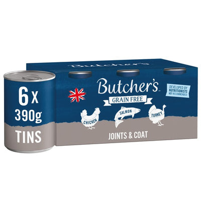 Butcher's Joints & Coat Dog Food Tins Variety Pack Wet Dog Food 6 x 390g