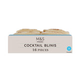 M&S 16 Cocktail Blinis Mini Savoury Pancakes 112g