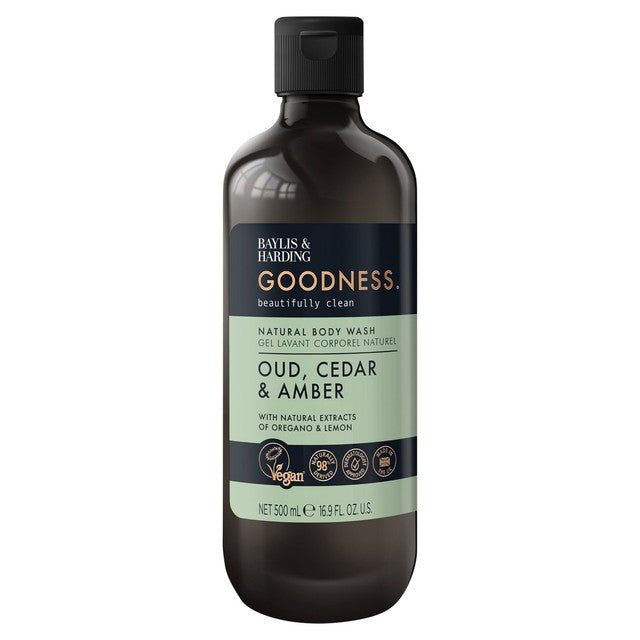 Baylis & Harding Body Wash Oud Cedar Amber 500ml - British product