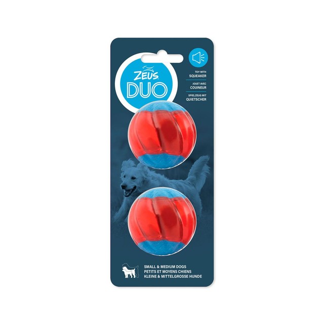 Zeus Duo Ball with squeaker 5cm (British brand)