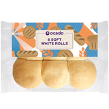 Ocado Soft White Rolls 6 per pack
