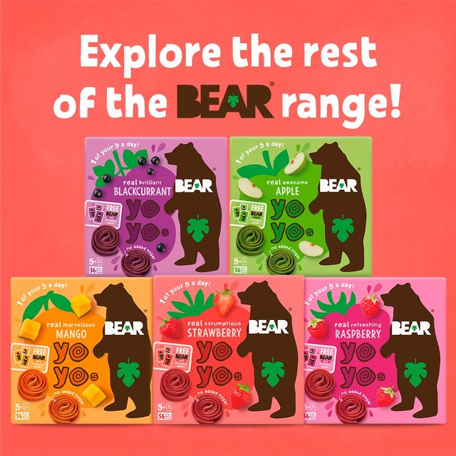 Bear strawberry fruit rolls 5 x 20g - British product