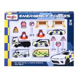 Emergency Vehicle Playset with Diecast Cars and Accessories for Children Aged 3+