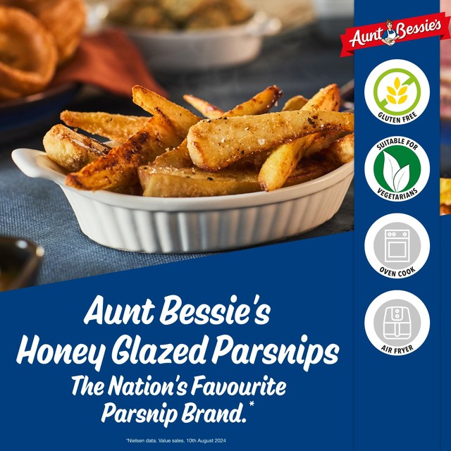 Aunt Bessie's honey glazed parsnips 500g - British product