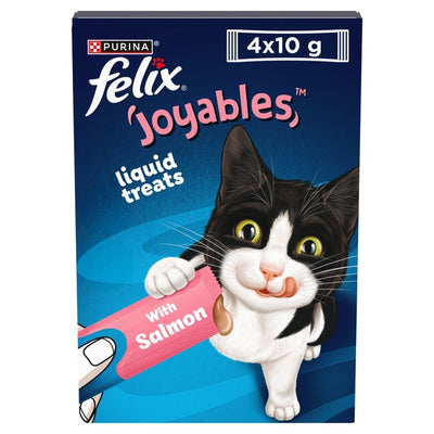 Friandises liquides pour chats au saumon Felix Joyables 4 x 10g