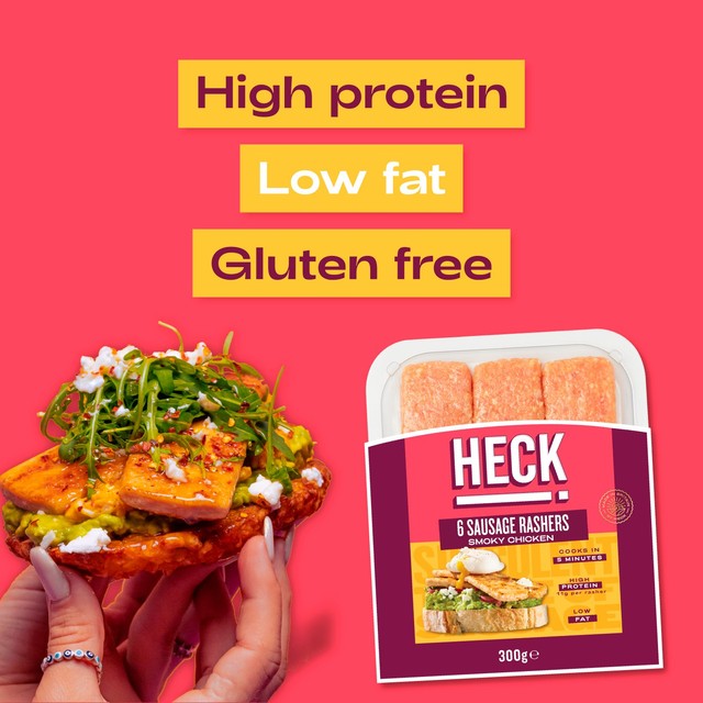 Heck Smokey Chicken Sausage Rashers 300g, UK version