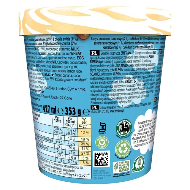 Ben & Jerry's Banoffee Pie ice cream tub 427ml - British product