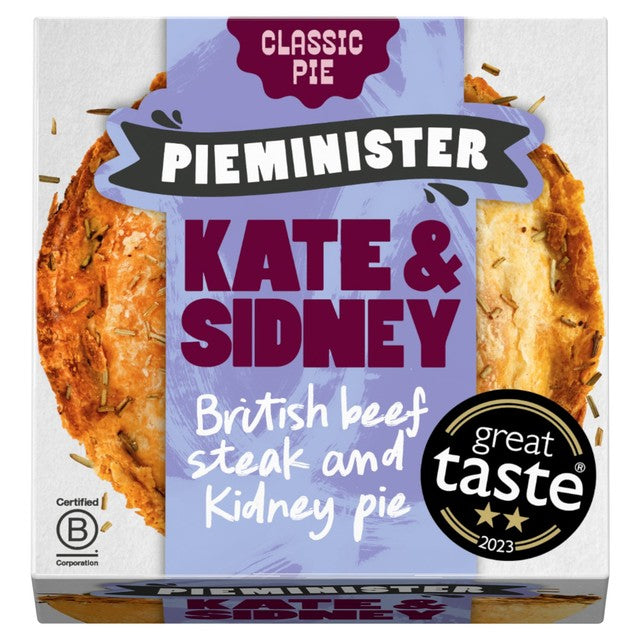 Pieminister Kate & Sidney Beef & Kidney Pie 255g, imported from the UK