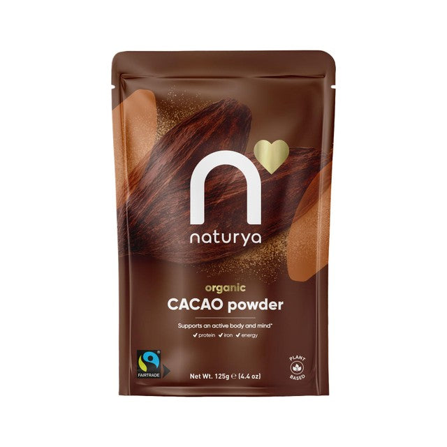Naturya organic cacao powder 125g, imported from the UK