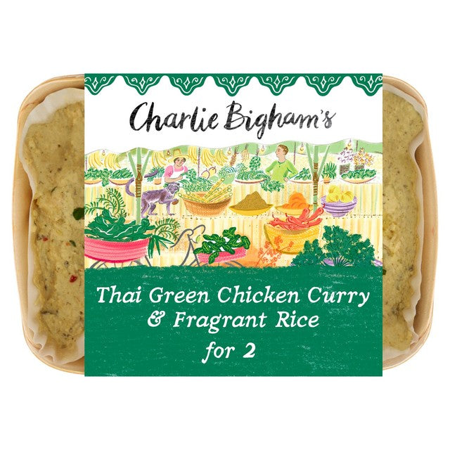 Charlie Bigham's Thai Green Chicken Curry & Rice 805g - British product