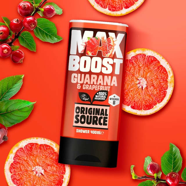 Original Source Guarana Grapefruit Shower Gel 400ml, imported from the UK