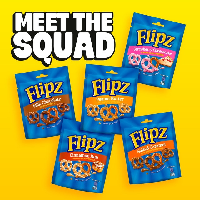 Flipz strawberry cheesecake pretzels 90g - British product