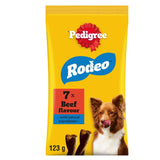 Pedigree Rodeo Beef Dog Treats 126g, imported from the UK