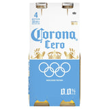 Corona Cero alcohol-free lager beer 4 x 330ml bottles - British product